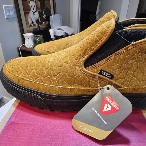 Vans Giraffe Mid Slip MTE-1 Shoes Brown / Black Mens Size 9 NEW VN0A5KQSY49 - Picture 1 of 12